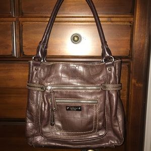 Tignanello ALL leather croco brown purse